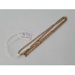 A belcher link neck chain 9ct 16 inch - 4.4 gms