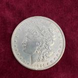 1884 O USA silver dollar