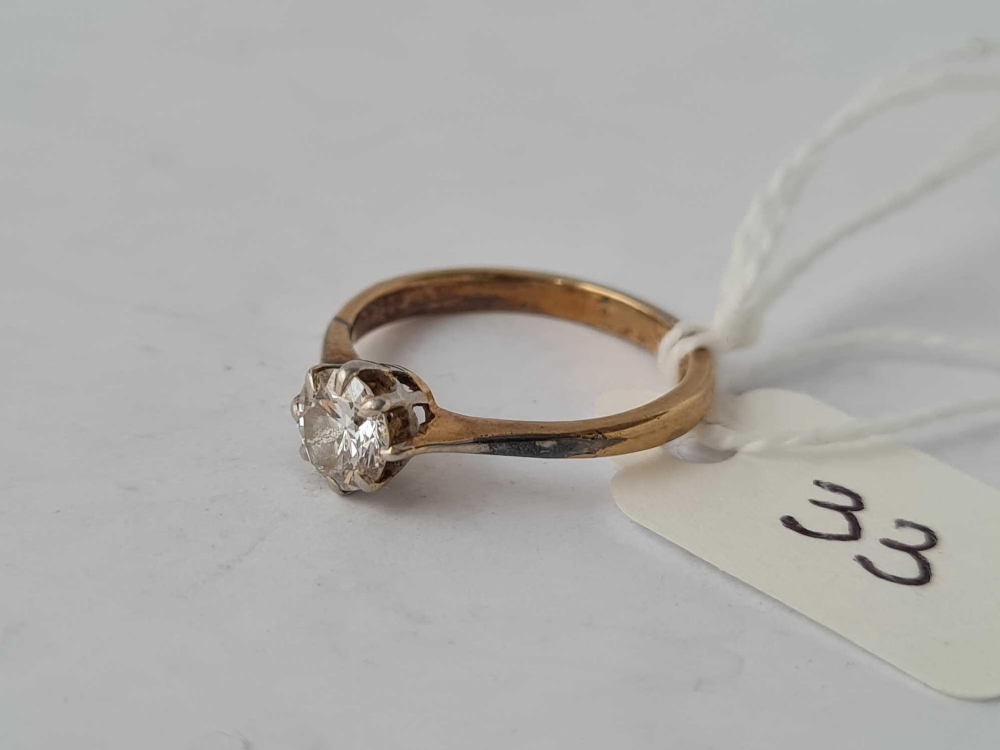 A SOLITAIRE DIAMOND RING 18CT GOLD SIZE J - 2.2 GMS - Image 2 of 3