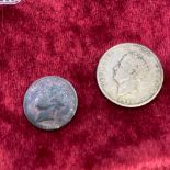 Shilling 1826 and sixpence also 1826