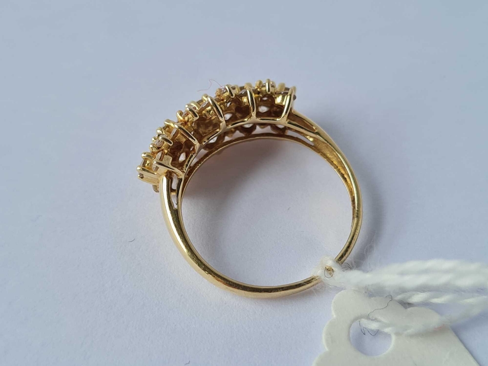 A multi stone 14ct gold dress ring size N 2.9g inc - Image 3 of 3