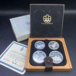 Canadian Olympics silver 4 coin set