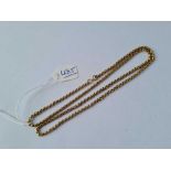 A belcher link neck chain 9ct 20 inch - 8.6 gms