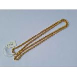 26” rope twist 9ct neck chain 8.1g