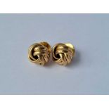 Pair of 9ct knot earrings 4g