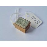 A one pound note charm 9ct - 2.3 gms inc