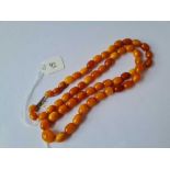 A small string of amber 20 inches - 15.5 gms