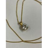 Vintage ladies gilt  silver chain & pendant