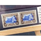 SOUTH AFRICA 10/- OFFICIAL pair used/mint SG027 . Cat £110