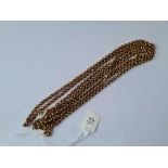 A LONG LINK GUARD CHAIN 9CT 50 INCHES - 29.7 GMS