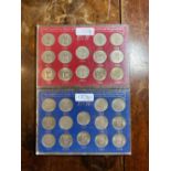 Two sets of Elizabeth II English and Scottish shillings