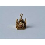 A St Pauls cathedral with Stanhope of London views 9ct charm 3.4g