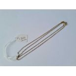 A fine link neck chain 9ct 18 inch - 1.4 gms