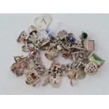 A silver charm bracelet