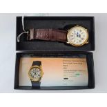 A cased gents wrist watch multi dial by Frederique Constant Geneve classics men's wrist watch with