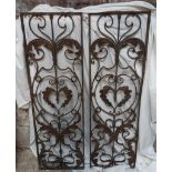 A pair of old wrought iron panels – 18” wide – 48” high