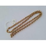 A BELCHER LINK NECK CHAIN 9CT 24 INCHES - 20.6 GMS