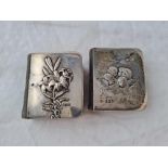 Two art nouveau silver covered Prayer books, both Birmingham 1908 by WC
