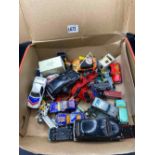 A box of various model and other cars