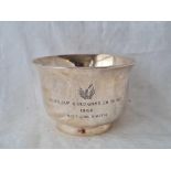 A military sugar bowl with crest rim foot – 4.25” wide – Birmingham 1990 – 165 g.