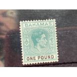 BAHAMAS SG157b (1944). £1 grey green shade, mint. Cat £200