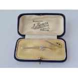 An antique diamond brooch 18ct gold (AF)