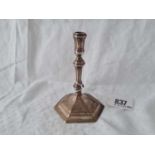 Georgian style taper stick on baluster stem. 4.25” high. London 1958.82gms