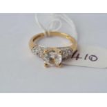 A multi stone 9ct dress ring size N ½ 3g inc