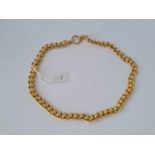 A HEAVY VICTORIAN LINK COLLIER NECKLACE 15CT GOLD 17 INCH – 30.4 GMS