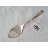 A jam spoon with spade shaped bowl, Sheffield 1944