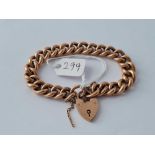 A CURB LINK BRACELET 9CT – 162 GMS