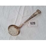 A Victorian King’s pattern sifter ladle with circular bowl – London 1841 by WE 59 g.