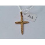 A 9ct cross, 1.5g