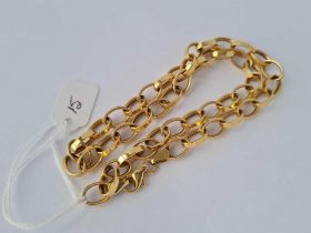 A FANCY GOLD NECK CHAIN 14CT GOLD 17 INCH – 13.3 GMS