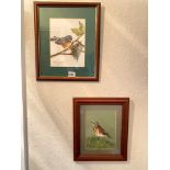 A watercolour by Judy Belgrave and another bird picture by J Smith