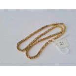 A FANCY BOX LINK NECK-CHAIN 9CT 14 INCH – 19.9 GS