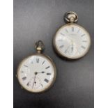 Two gents silver pocket watches