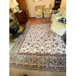 Bordered persian style carpet. 10' x 9'