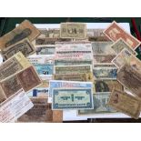 collection of old world banknotes