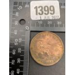 A Quebec Bank penny token 1852