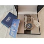 A gents FESTINA chronograph titanium watch 100m with spare link and instructions in original box (as