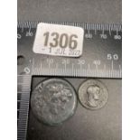 Large Ancient Greek coin and a Roman better grades