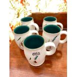 Five Denby Greenwheat mugs
