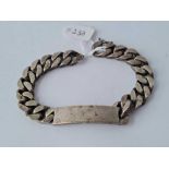 A gents silver ID bracelet – 72 gms