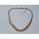 A GOOD CLEOPATRA GOLD COLLAR, 9CT, 29.6G