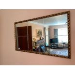 Venetian style gilt framed mirror with six panels