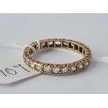 A eternity ring (AF) 9ct size P ½ – 2.3 gms