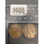 1860 & 1877 Half pennies