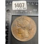 A French bronze medal dated 1878