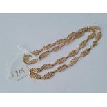 A fancy link neck chain 9ct 17 inch – 8.7 gms